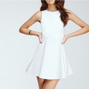 BooHoo White Sia Sporty Textured Fit and Flare Mini Dress Size 10